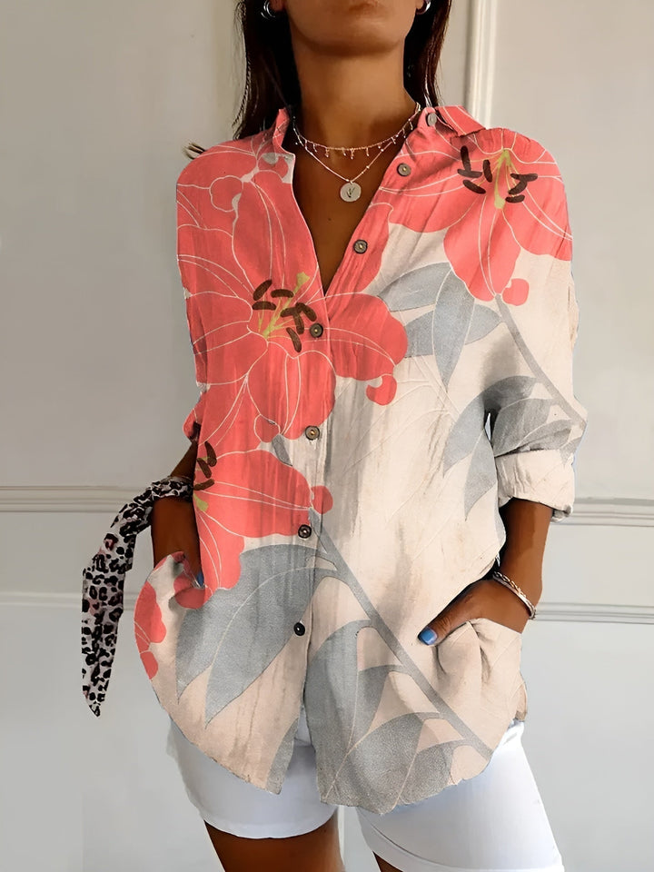 Elodie Bluse mit floralen Prints aus luftigem Stoff foto 7