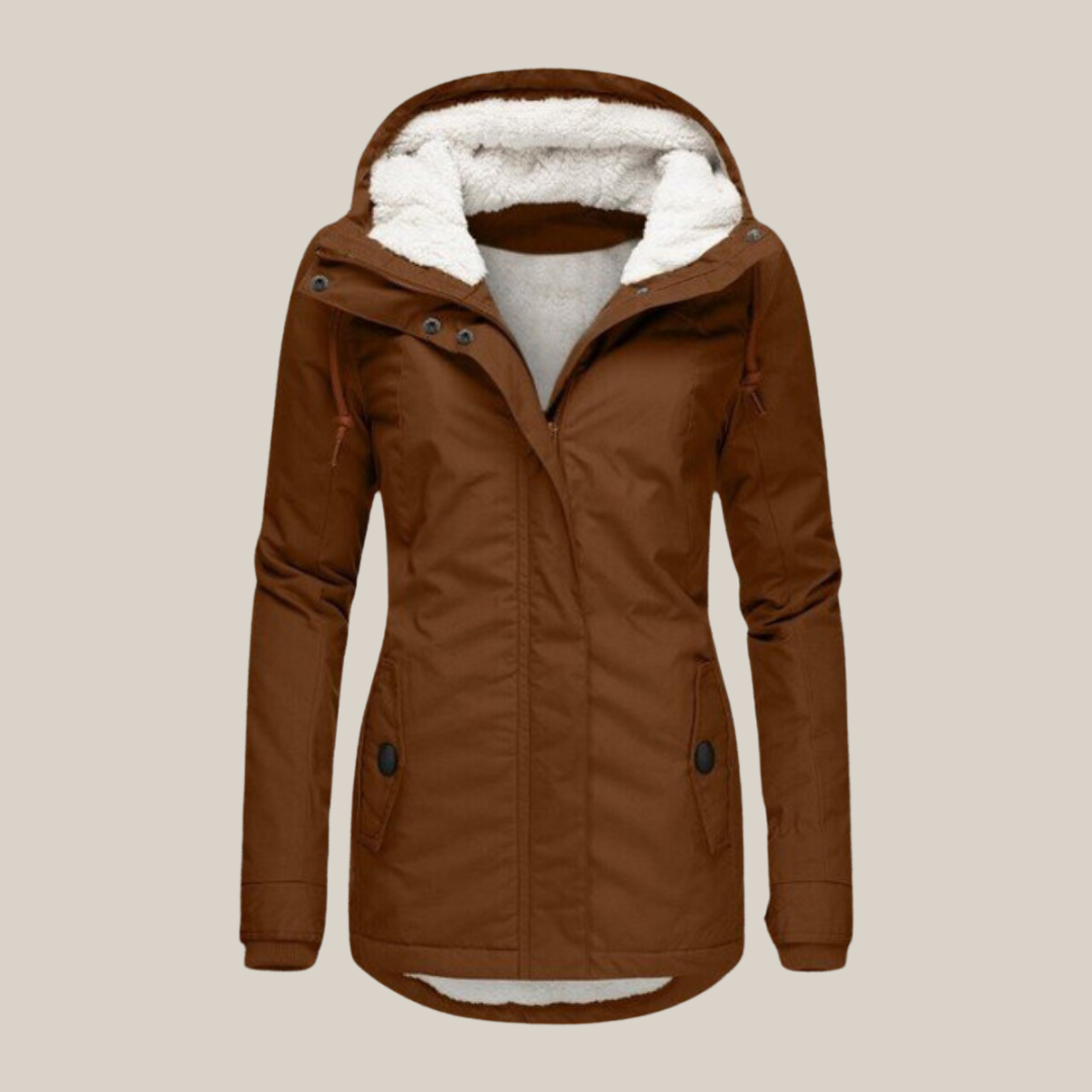 Warme Damen Jacke für Herbst gefüttert (11)
