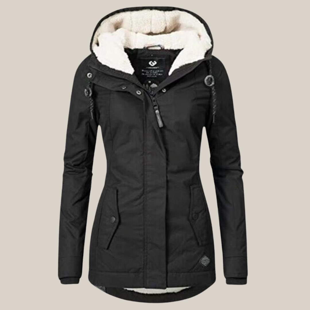 Warme Damen Jacke für Herbst gefüttert (7)