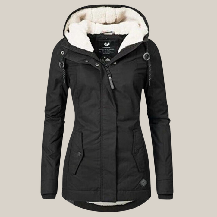 Warme Damen Jacke für Herbst gefüttert (7)