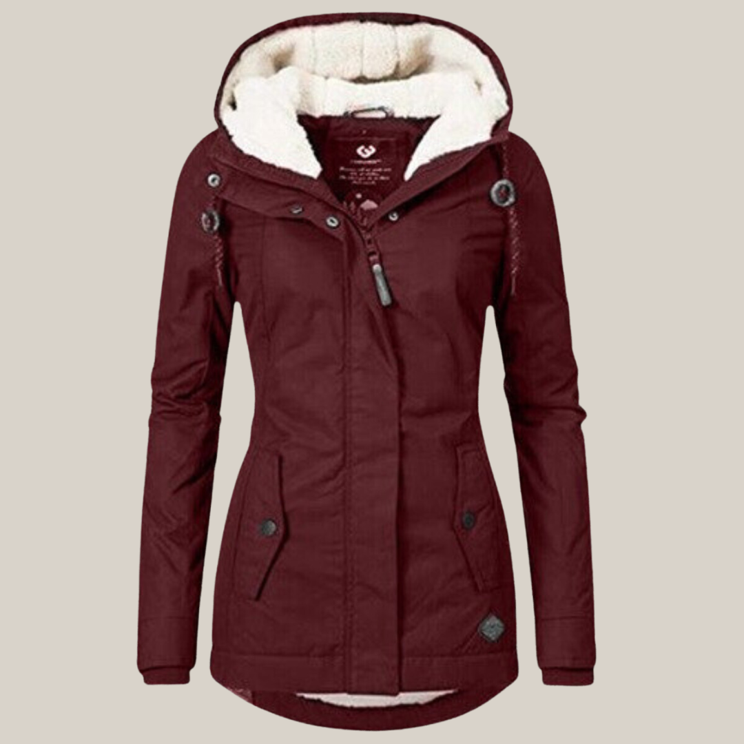 Warme Damen Jacke für Herbst gefüttert (9)
