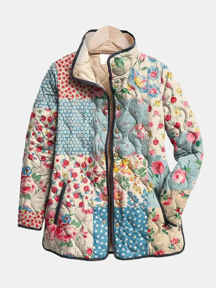 Warme Damen Steppjacke für Herbst in Mehrfarbig
