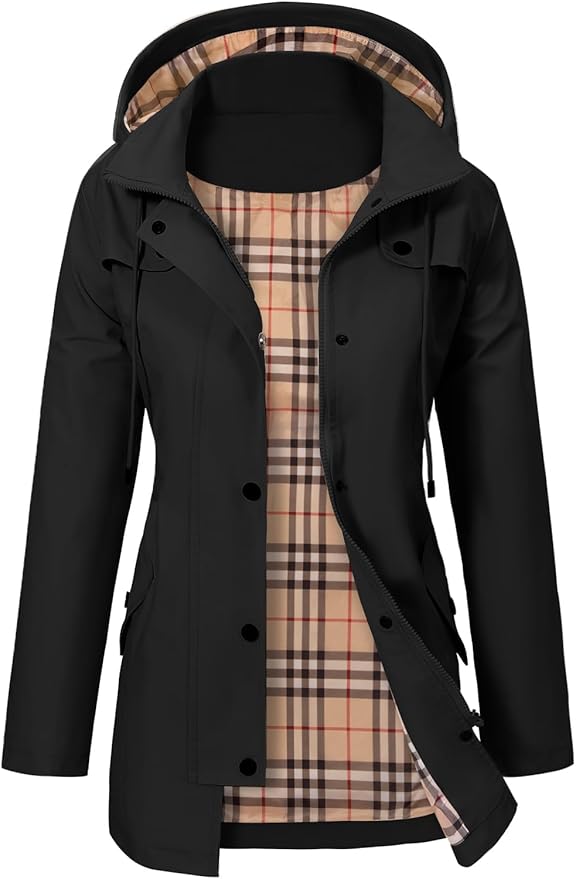 Warme Damen Winterjacke elegant und langlebig in Schwarz