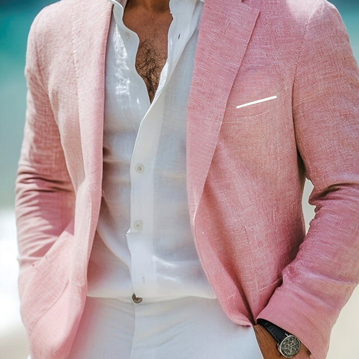 Warme Damen Winterjacke im taillierten Blazer-Stil in Peach