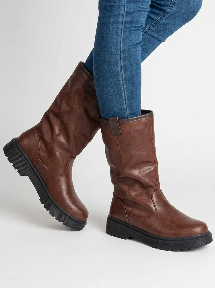 Warme gefütterte Herbststiefel für Damen