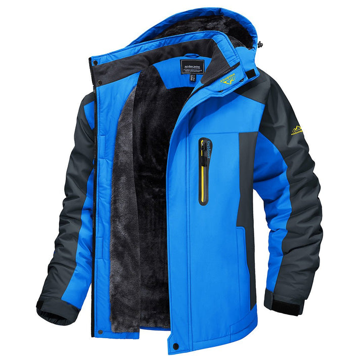 Warme Herren Jacke für Herbst Outdoor in Blau