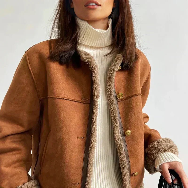 Warme Kurze Jacke für Damen zum Schichten (3)