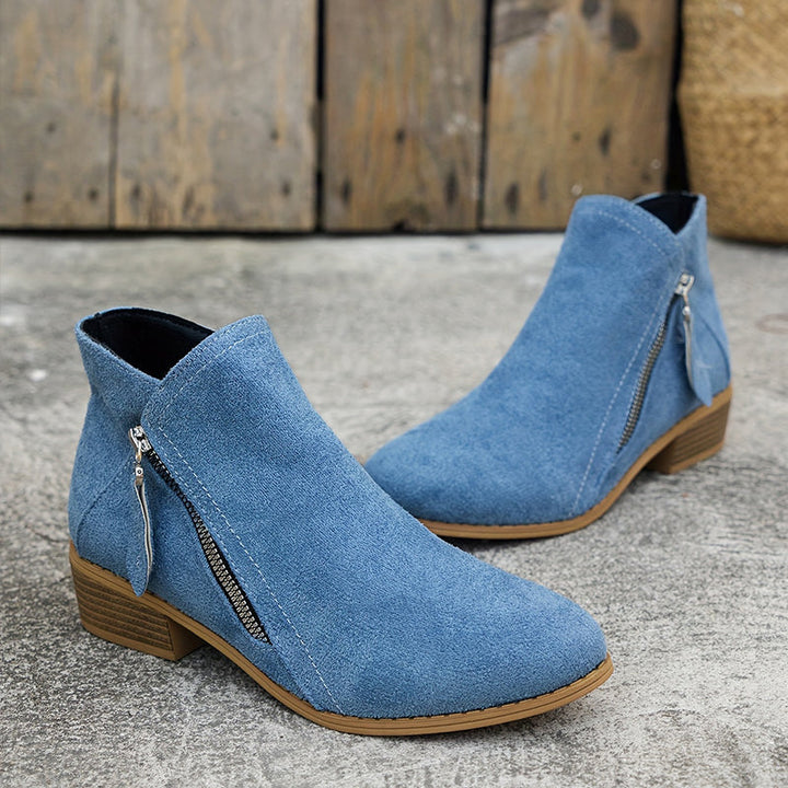 Wasserdichte Damen Stiefeletten mit Seiteneinsatz (2)