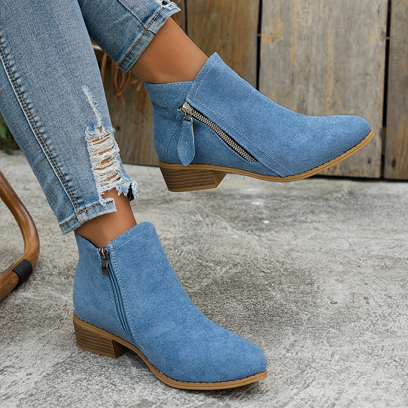 Wasserdichte Damen Stiefeletten mit Seiteneinsatz (3)