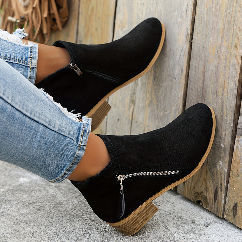Wasserdichte Damen Stiefeletten mit Seiteneinsatz (5)