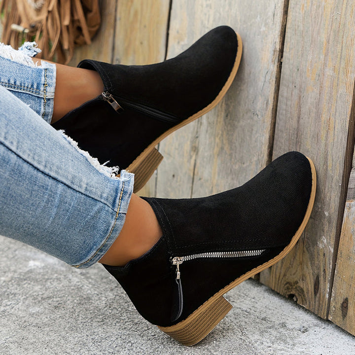 Wasserdichte Damen Stiefeletten mit Seiteneinsatz (5)