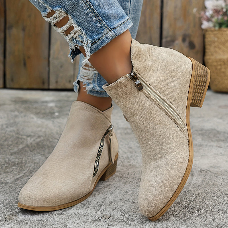 Wasserdichte Damen Stiefeletten mit Seiteneinsatz (7)
