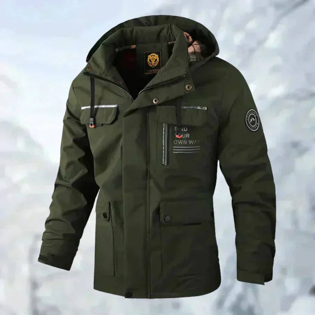 Wasserdichte Herren-Jacke für Herbst und Alltag in Grün
