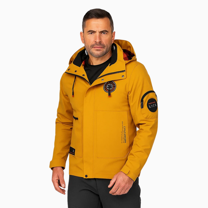 Wasserdichte Herren Jacke mit Kapuze für Herbst (8)