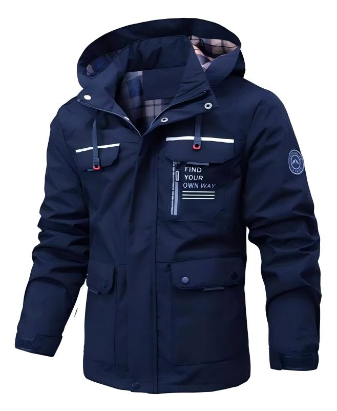 Wasserdichte Herren Winterjacke für den Herbst in Marineblau