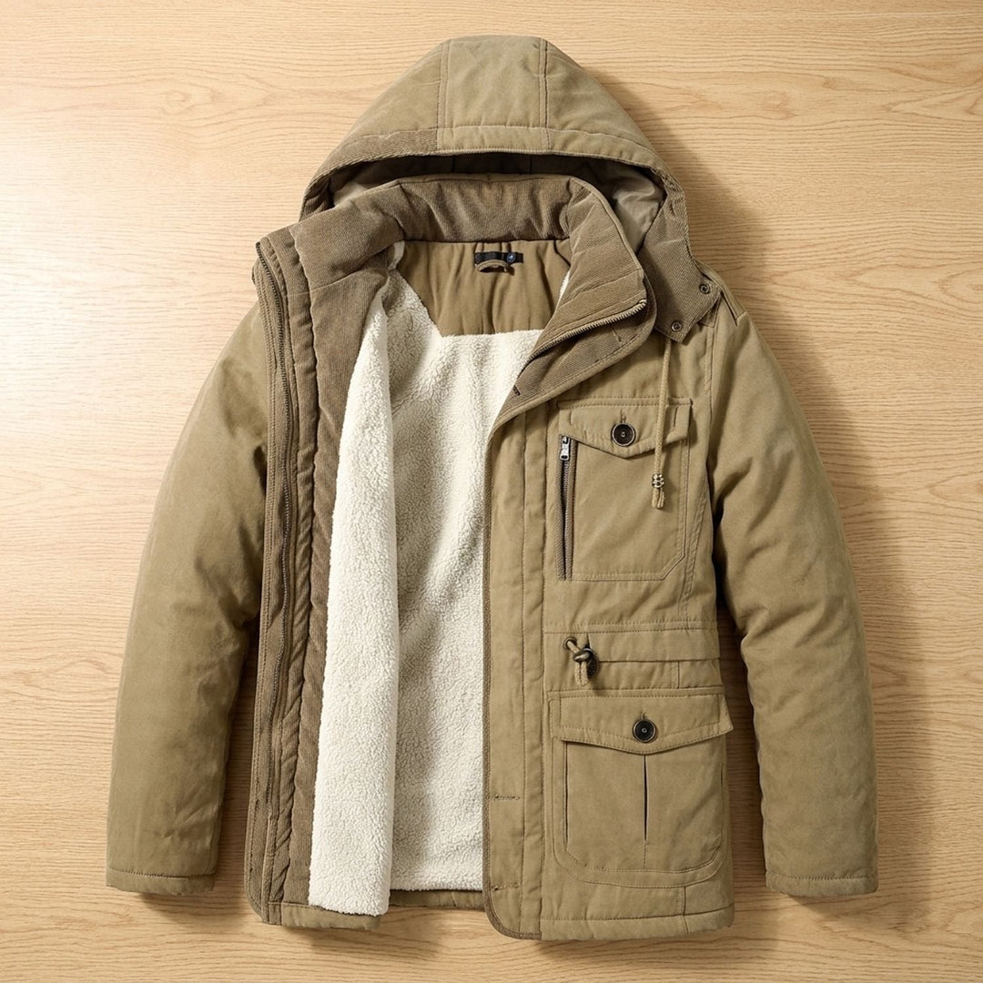 Wasserfeste Damen Winterjacke mit Fleecefutter in Khaki