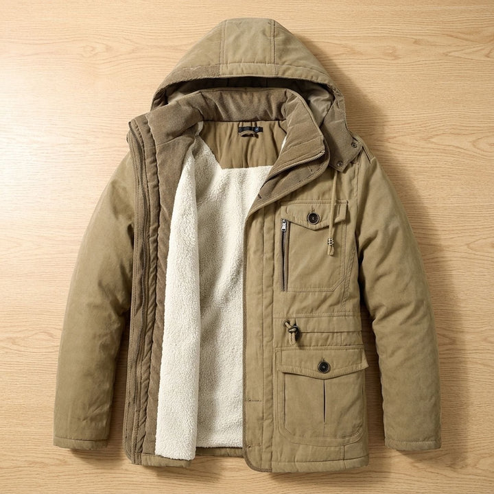 Wasserfeste Damen Winterjacke mit Fleecefutter in Khaki