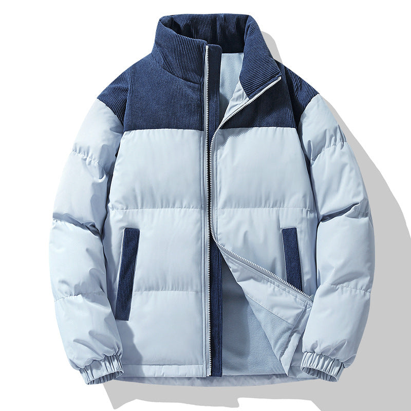 Wattierte Damen Winterjacke mit Cord-Elementen (3)