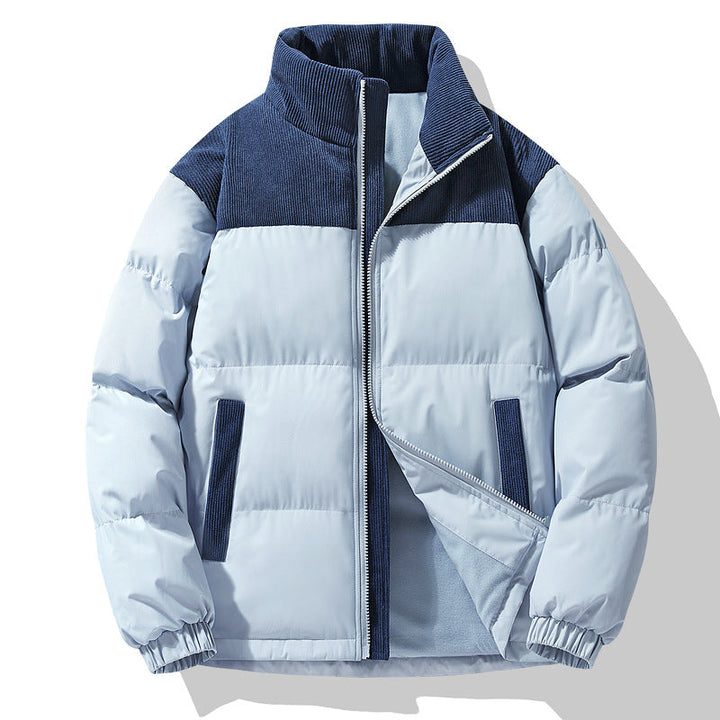Wattierte Damen Winterjacke mit Cord-Elementen (3)