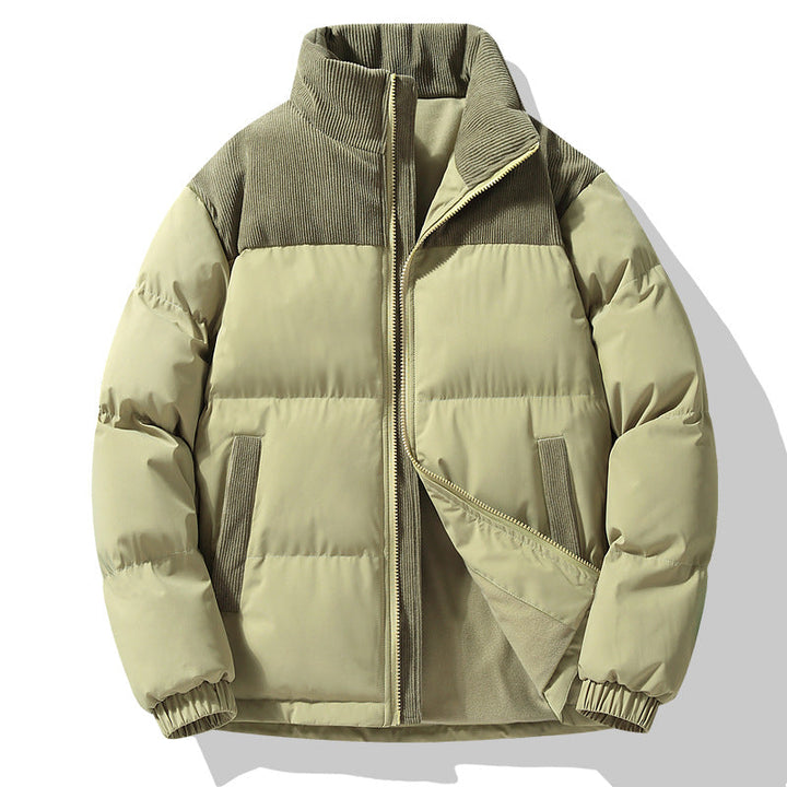 Wattierte Damen Winterjacke mit Cord-Elementen (4)