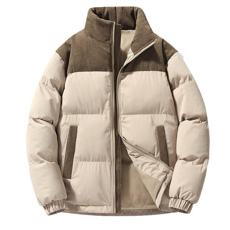 Wattierte Damen Winterjacke mit Cord-Elementen (5)