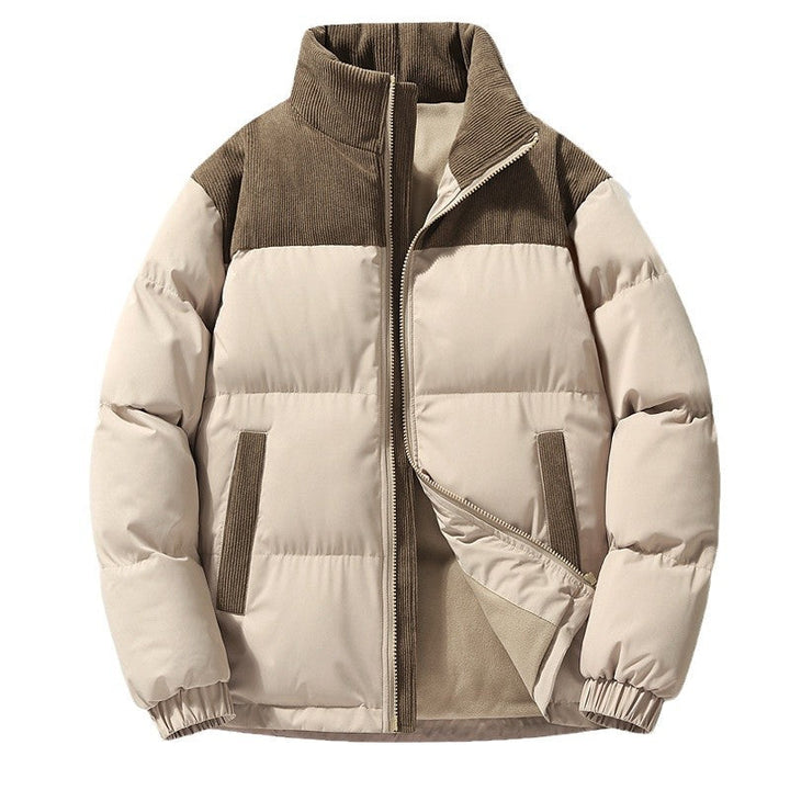 Wattierte Damen Winterjacke mit Cord-Elementen (5)