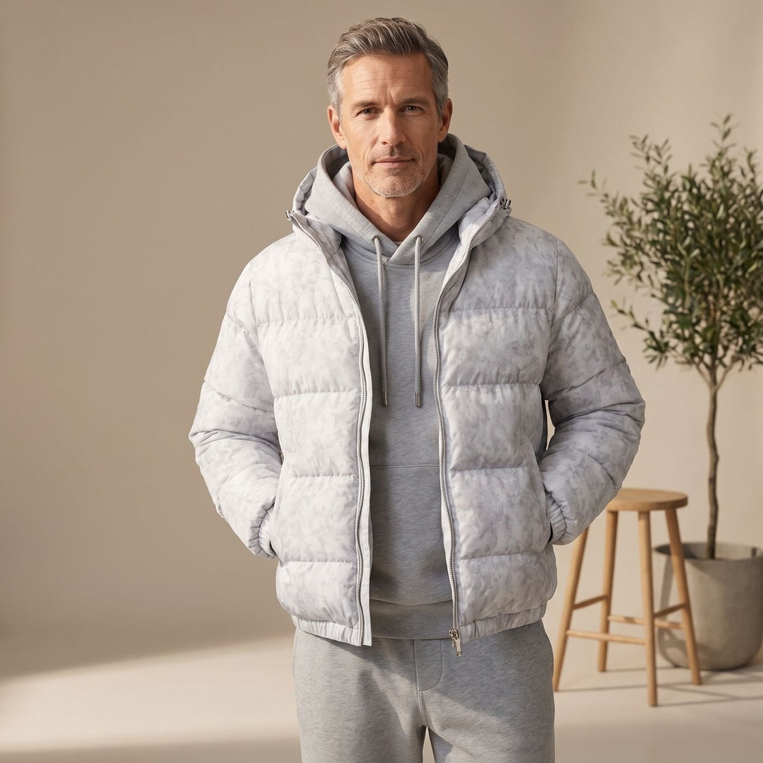 Wattierte Herren Winterjacke mit Kapuze Regular Fit