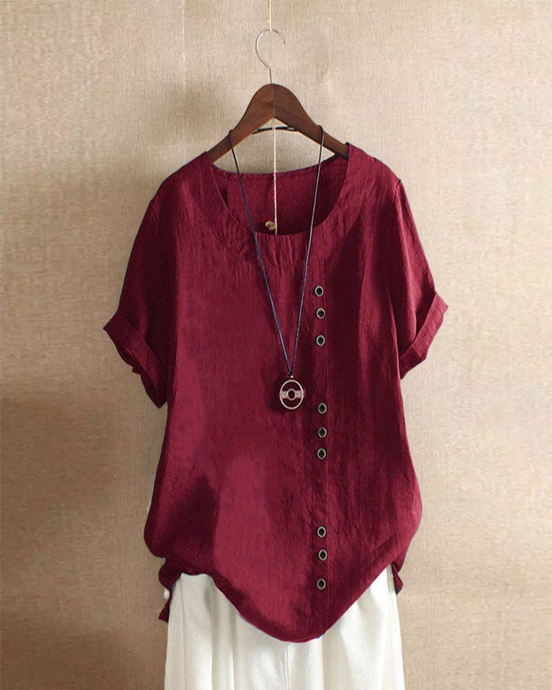Weiche Alltags-Bluse in Burgund