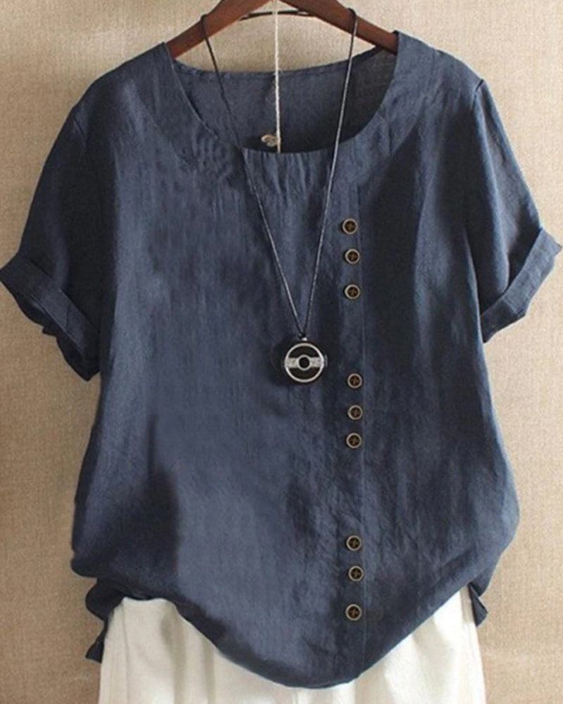 Weiche Alltags-Bluse in Dunkelblau