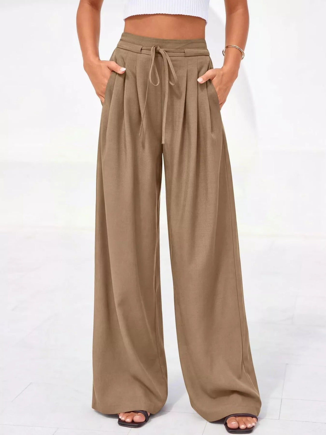 Weiße Damen Thermohose mit hoher Taille (15)