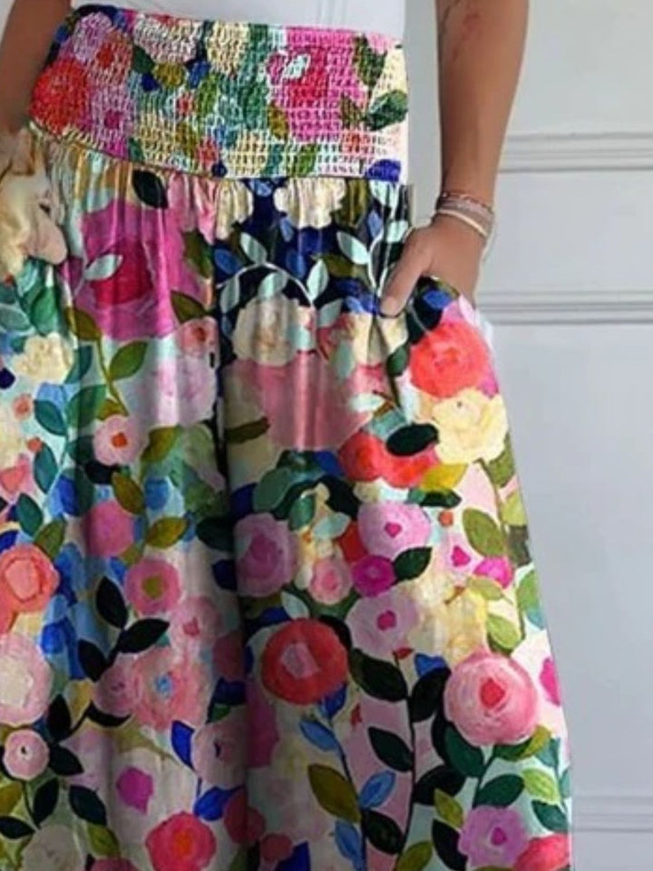 Weite Blumenhose für den Sommer (9)