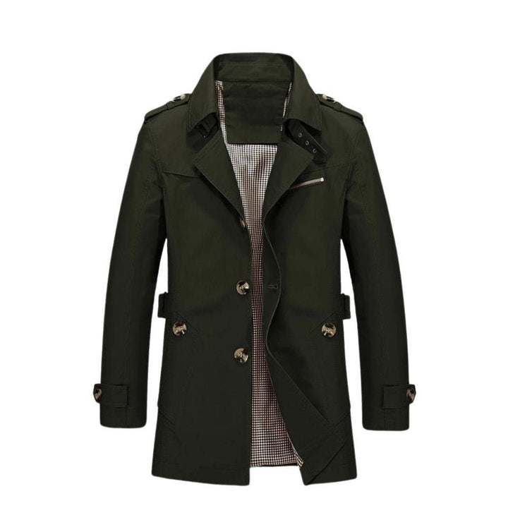 Winddichter Herren Parka im Vintage-Stil für Herbst in Grün