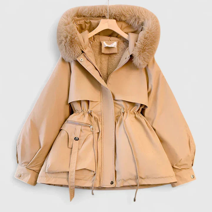 Winterjacke Damen elegant für den Herbst in Khaki