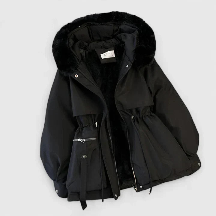 Winterjacke Damen elegant für den Herbst in Schwarz