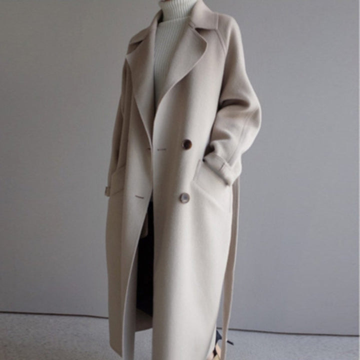 Winterjacke Damen elegant Longline Kaschmir-Blend