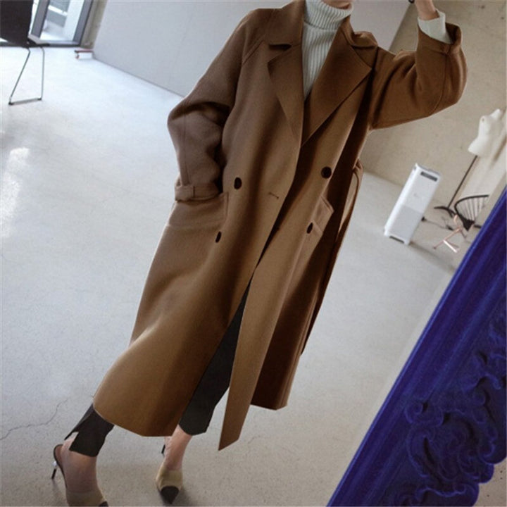 Winterjacke Damen elegant Longline Kaschmir-Blend (3)