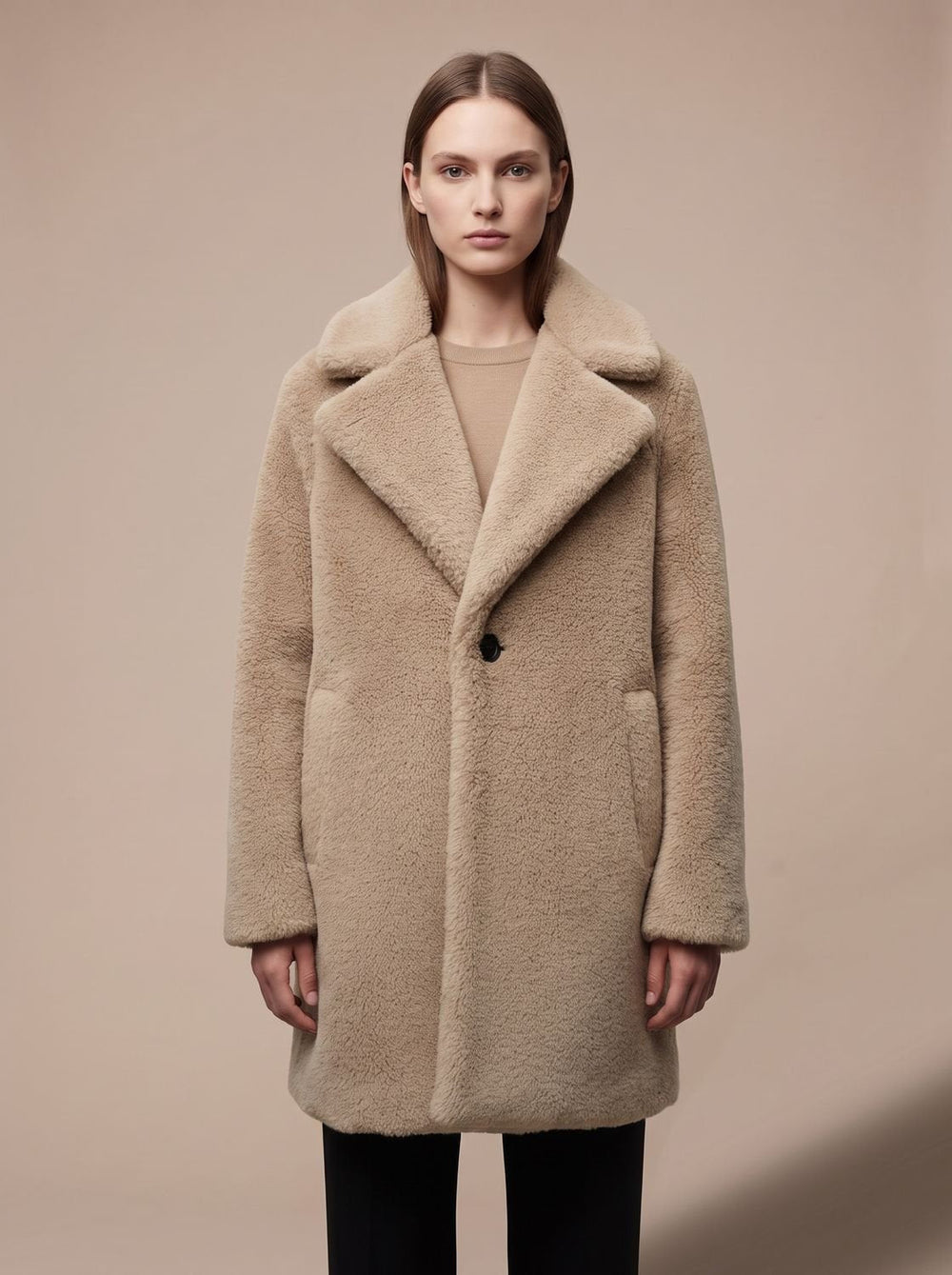 Winterjacke Damen im Teddy-Stil Midi (2)