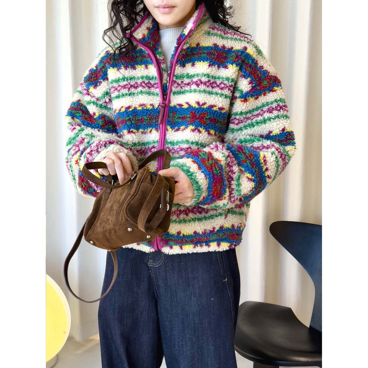 Winterjacke Damen Sherpa-Fleece für kalte Tage (2)