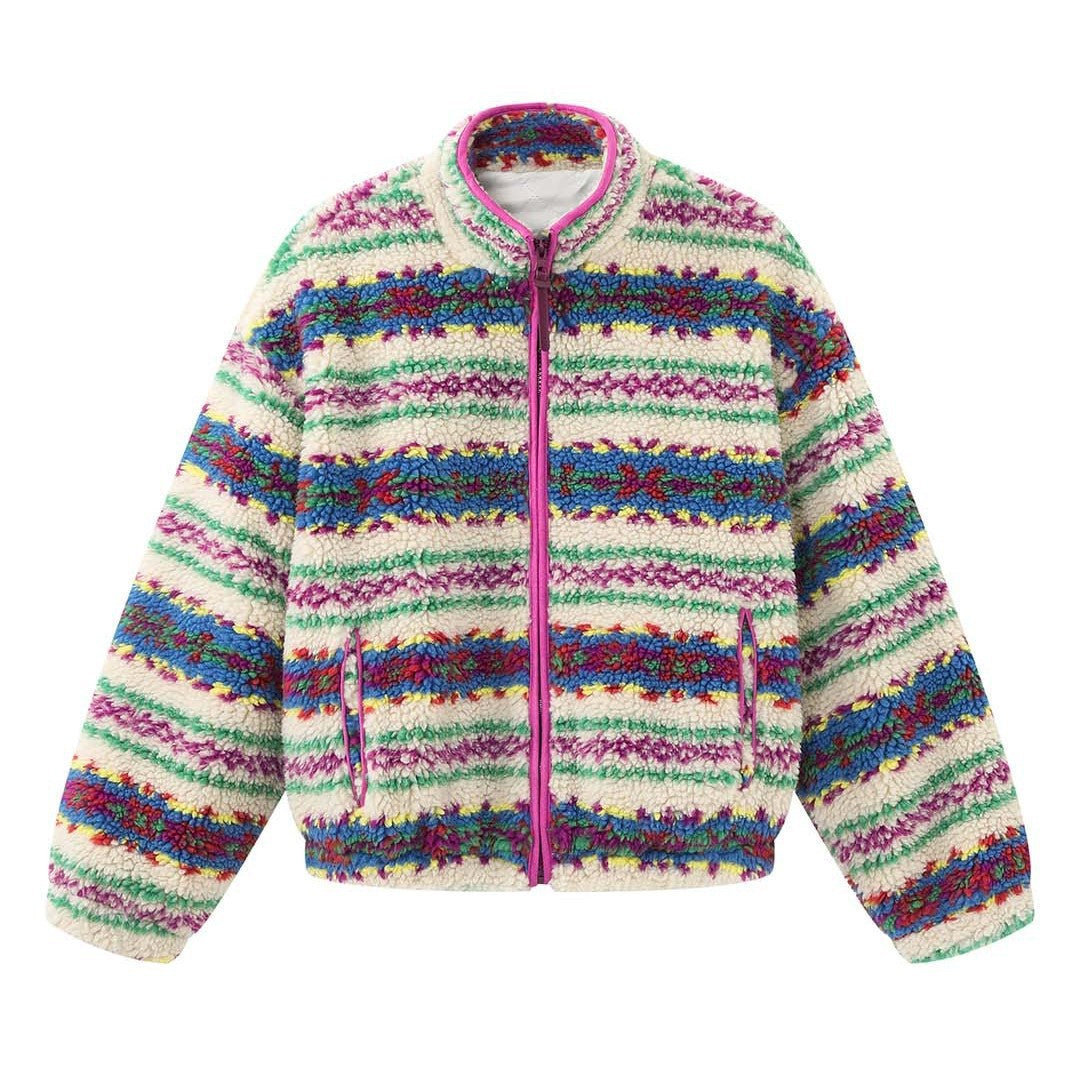 Winterjacke Damen Sherpa-Fleece für kalte Tage (5)