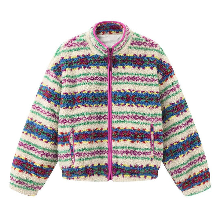 Winterjacke Damen Sherpa-Fleece für kalte Tage (5)