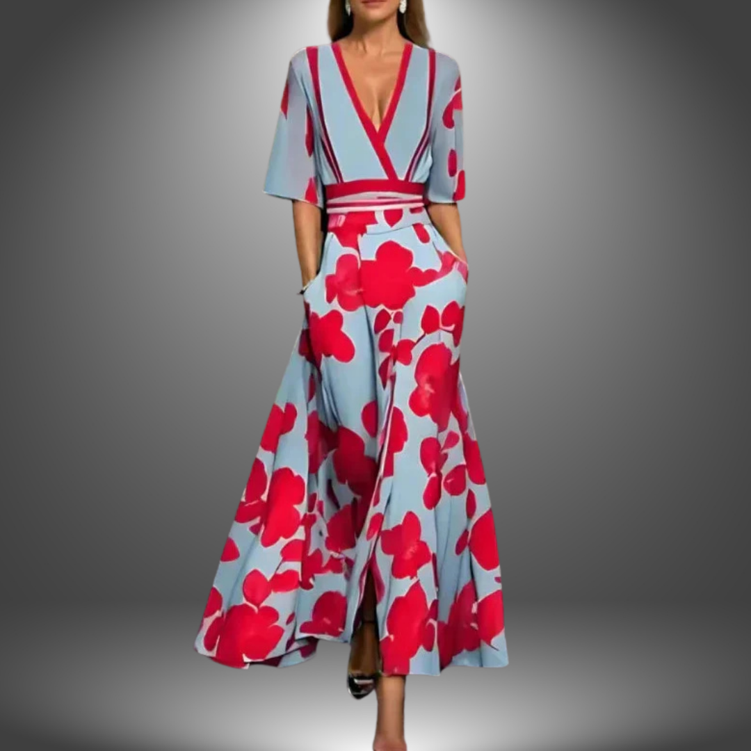 Women’s Floral Mid Length Sleeve in Rosa