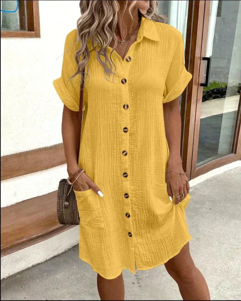 Marlene Hemdblusenkleid aus luftigem Leinen-Baumwoll-Mix foto 3