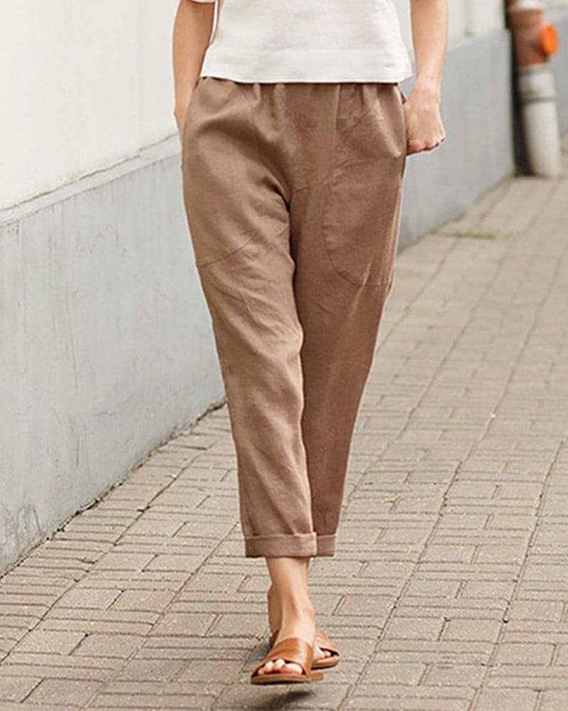 Marlene Leinenhose im lässigen Tapered-Schnitt foto 2