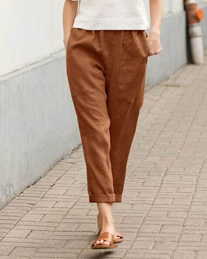 Marlene Leinenhose im lässigen Tapered-Schnitt foto 9