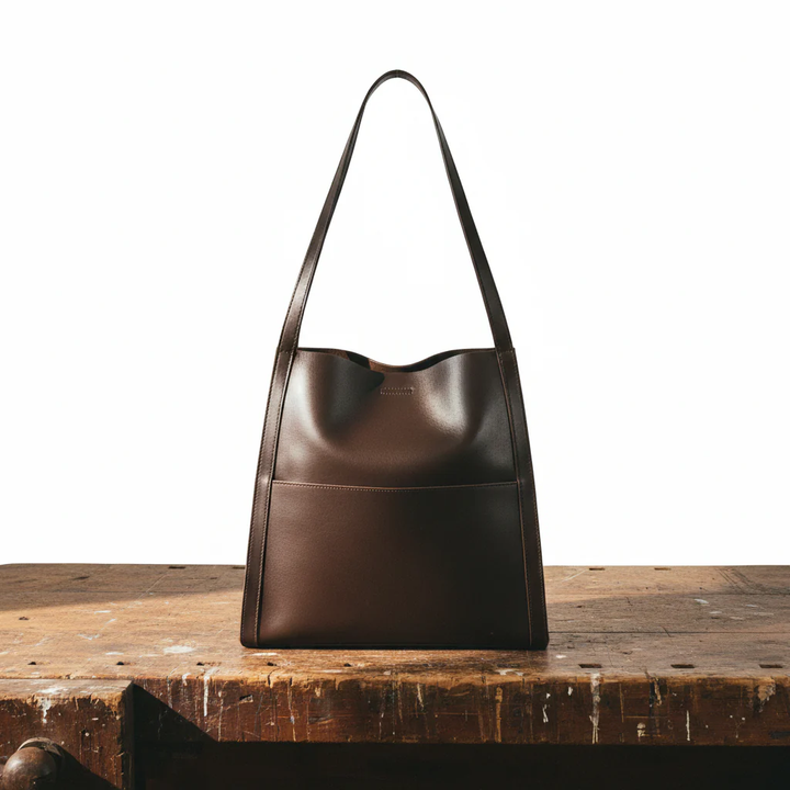 Zeitlose Damen Handtasche im klassischen Stil in Braun