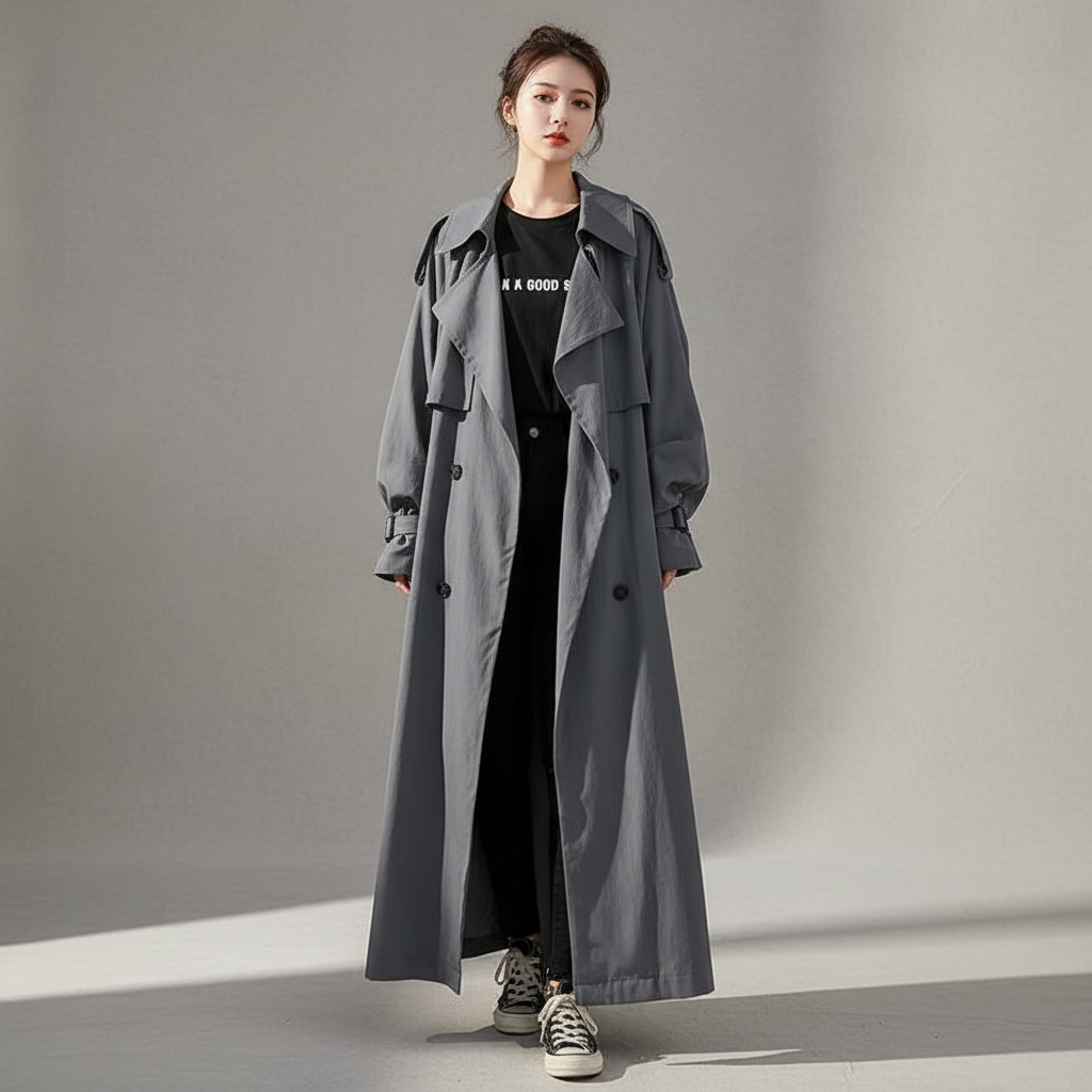 Zeitlose Lange Jacke im Klassik-Stil
