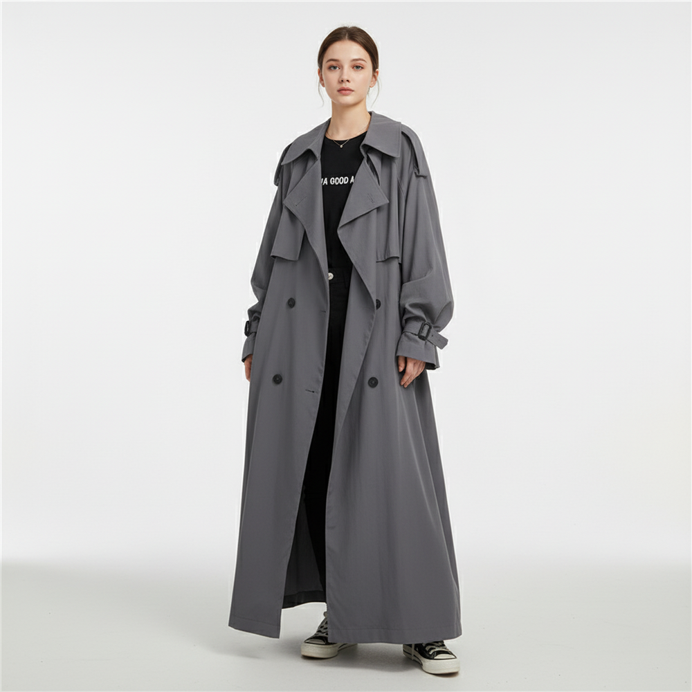 Zeitlose Lange Jacke im Klassik-Stil (2)