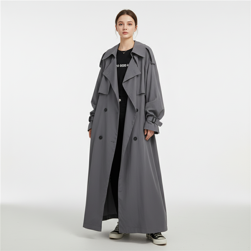 Zeitlose Lange Jacke im Klassik-Stil (2)